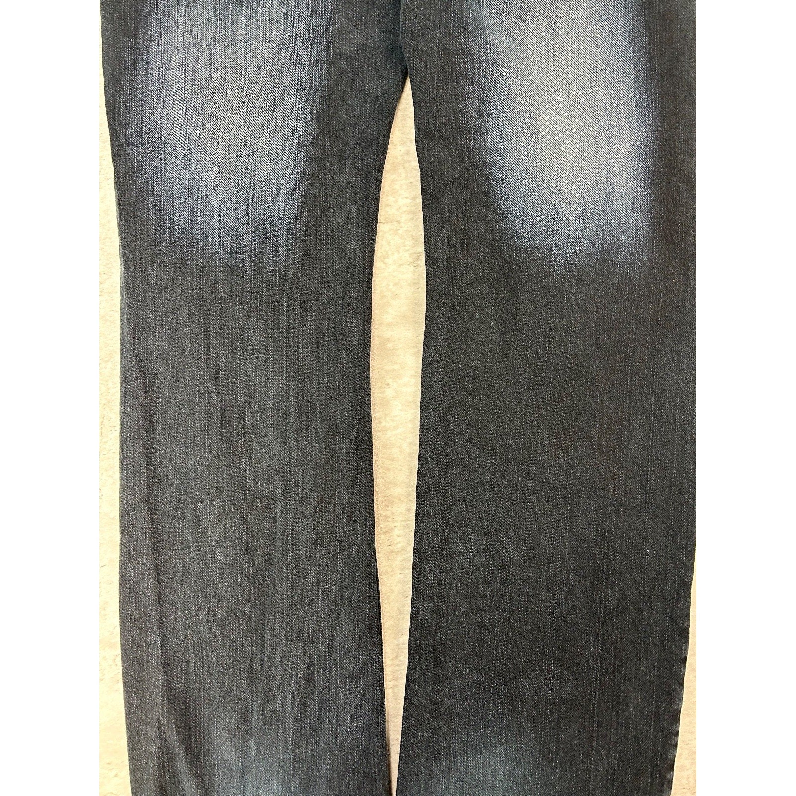 Vintage Y2K Sean Jean Dark Wash Embroidered Spellout Denim Pants Size 38