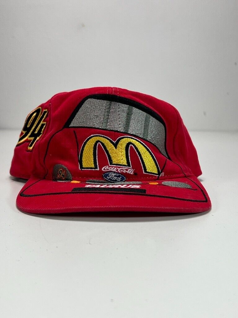 Vintage 90s Bill Elliot #94 Nascar McDonalds Big Graphic Snapback Hat OSFA