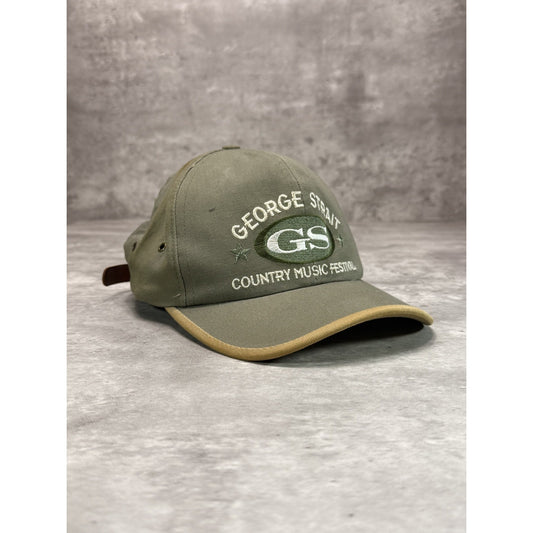 Vintage 90s George Strait Country Music Festival Embroidered Strapback Hat OSFA