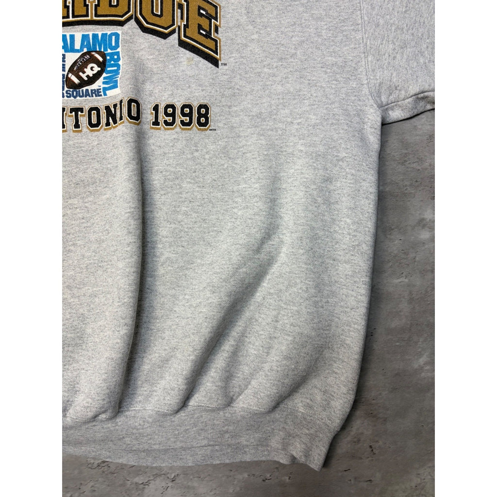 Vintage 1998 Purdue Boilermakers NCAA Alamo Bowl Graphic Sweatshirt Size 2XL