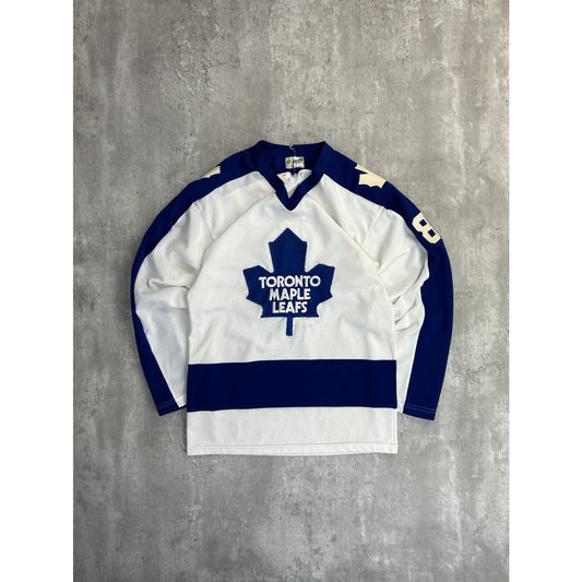 Vintage 90s Rob Rampage #8 Toronto Maple Leafs NHL Stitched Jersey Size Small