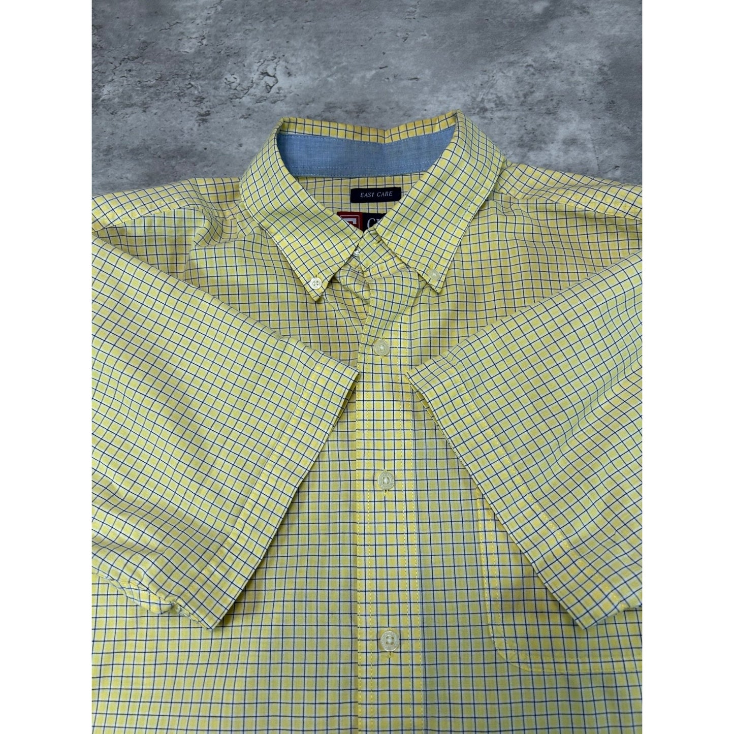 Vintage Chaps Ralph Lauren Plaid Single Pocket Short Sleeve Button Up Shirt Sz M