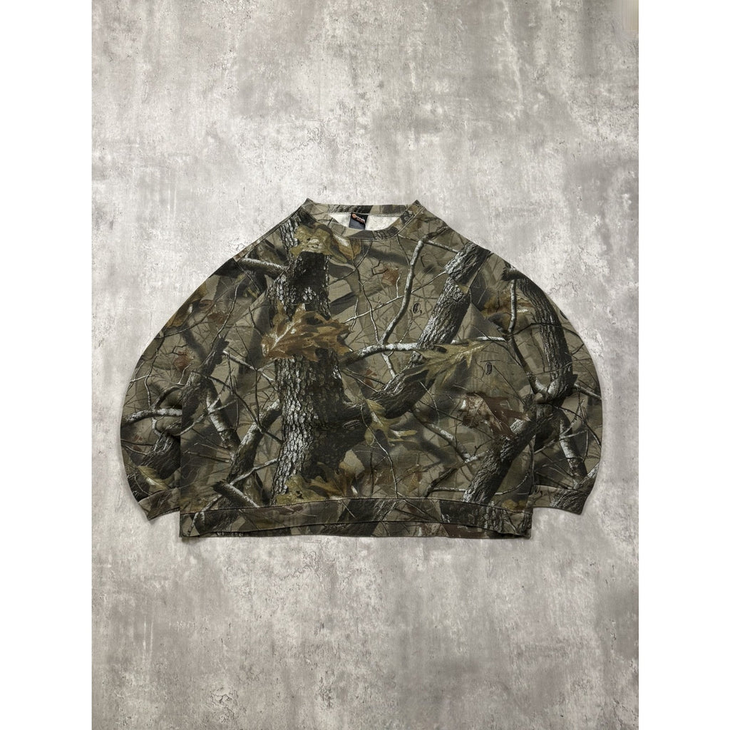 Vintage Outfitters Ridge Realtree Hardwoods Hunting Crewneck Sweatshirt Size XL