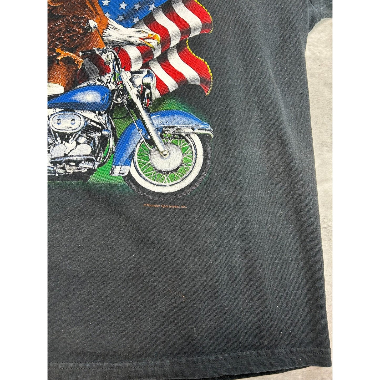 Sturgis Black Hills Rally Bald Eagle Motorcycle Graphic T-Shirt Size XL Black
