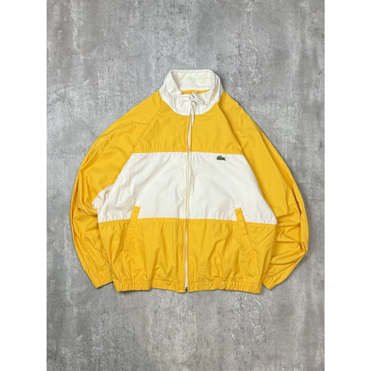 Vintage 90s Lacoste Embroidered Logo Nylon Full Zip Windbreaker Jacket Sz Large