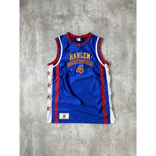 Vintage Harlem Globetrotters Flight Time #4 Basketball Jersey Size Small