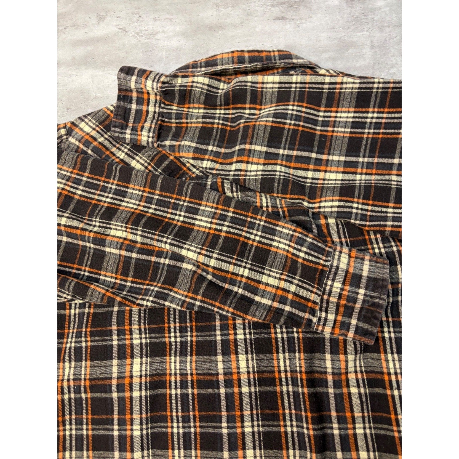 Vintage Dickies Plaid Pearl Snap Long Sleeve Flannel Button Up Shirt Size XLT