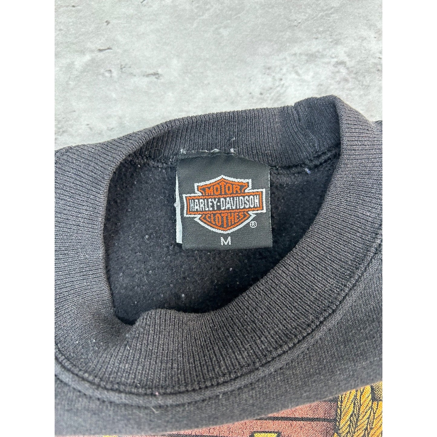 Vintage 1992 Harley Davidson Bald Eagle Classic Logo Graphic Sweatshirt Medium