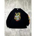 Vintage 2004 Dragon Engine Sleeve Graphic Long Sleeve T-Shirt Size 3XL