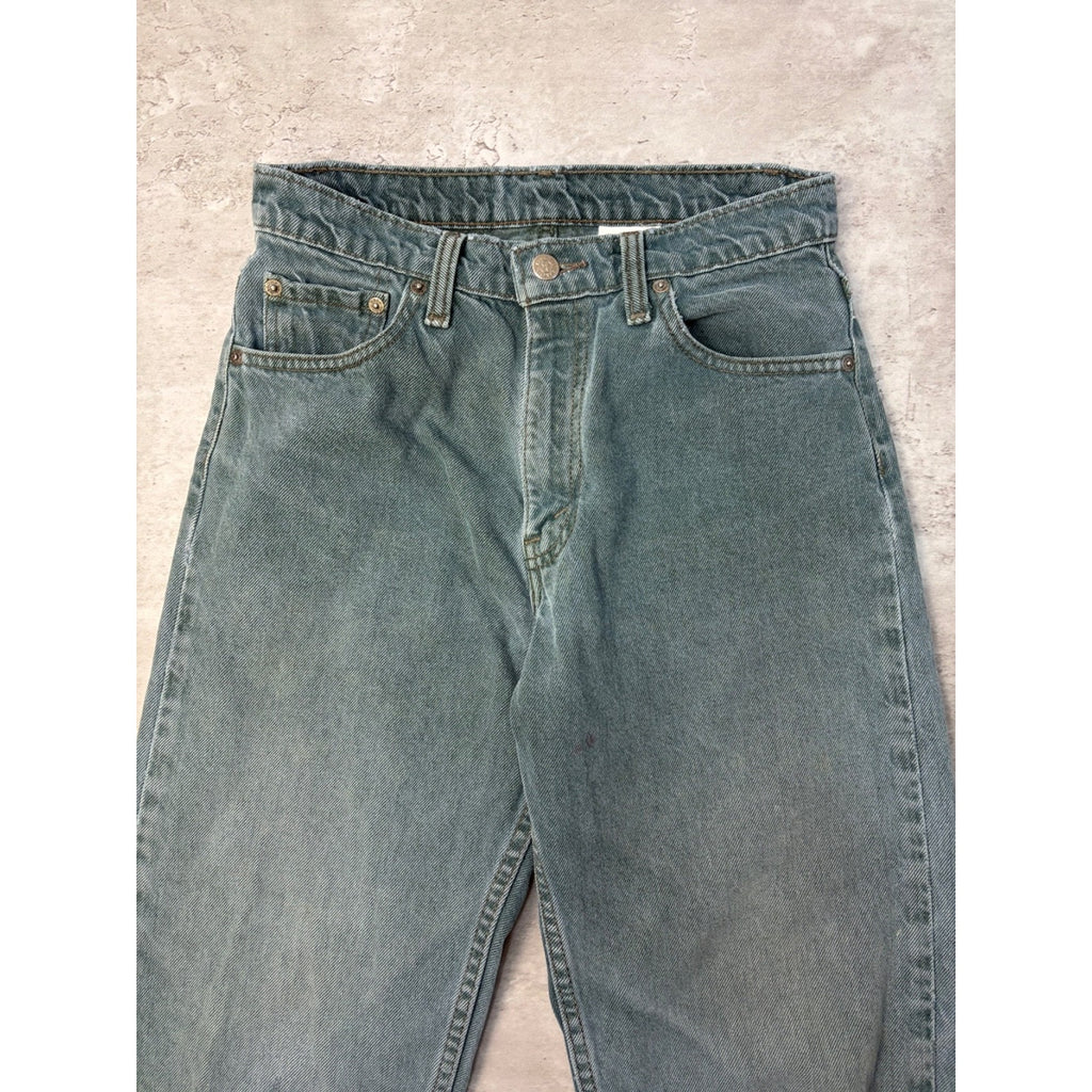 Vintage Levis Black Tab Green Wash Denim Pants Size 28