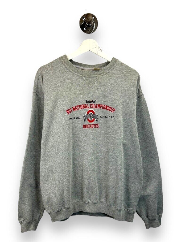 Ohio State Buckeyes NCAA BCA National Champs Spellout Sweatshirt Size Medium