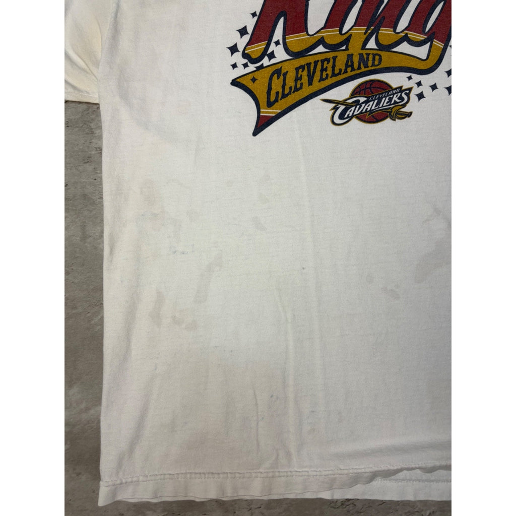 Lebron James King Cleveland Cavaliers NBA Script Graphic T-Shirt Size Large