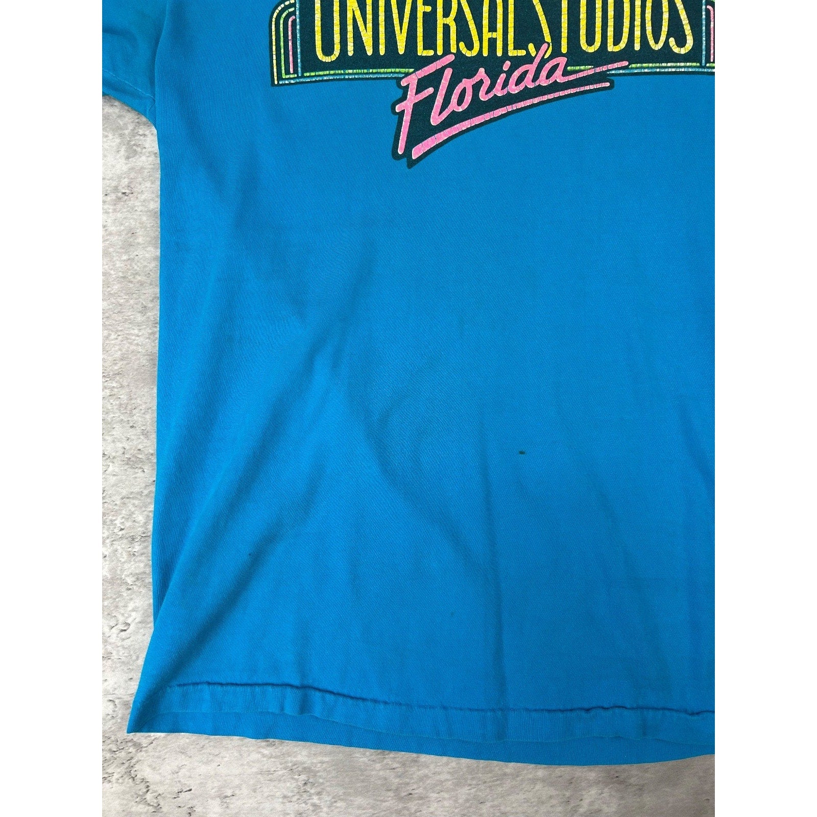 Vintage 90s Universal Studios Florida Spellout Destination Graphic T-Shirt Med
