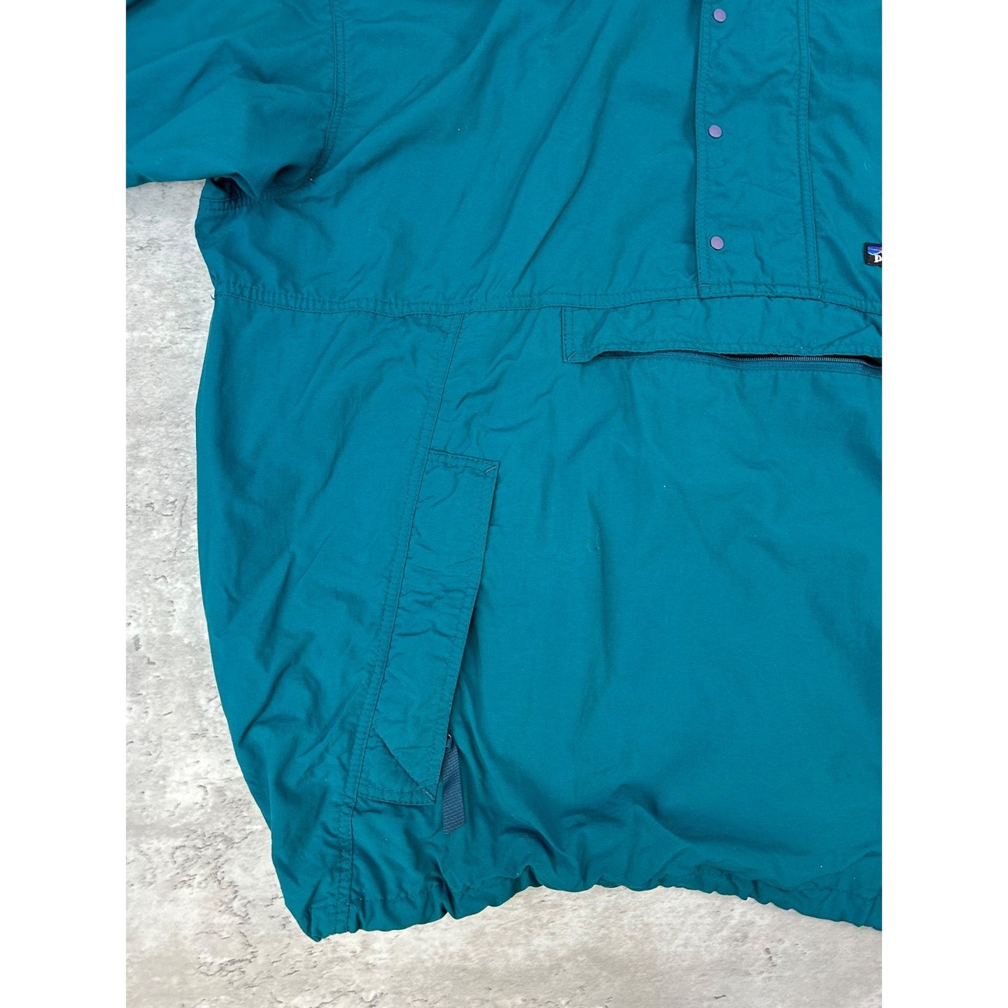 Vintage 90s Patagonia 1/2 Zip Pullover Hooded Anorak Windbreaker Jacket Sz Large