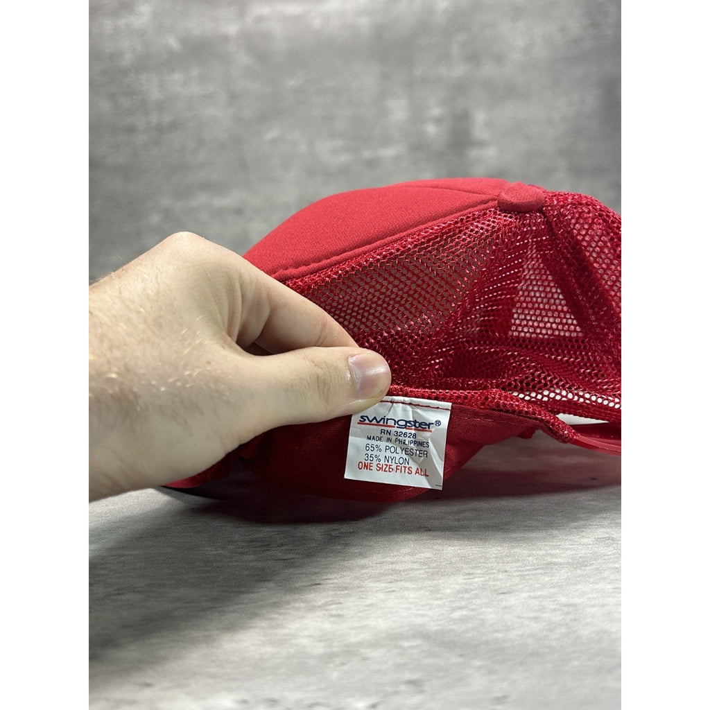 Vintage 90s Mac Tools Motorsports Spellout Graphic Trucker Snapback Hat OSFA