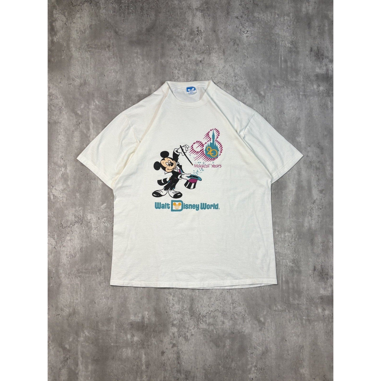 Vintage 1991 Walt Disney World 20th Anniversary Mickey Mouse T-Shirt Size XL