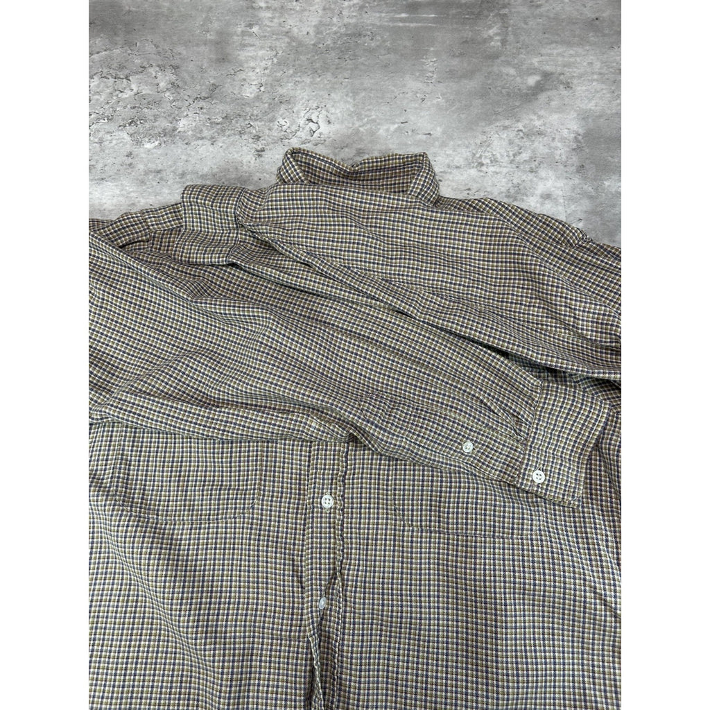 Vintage Polo Ralph Lauren Plaid Print Long Sleeve Button Up Shirt Size XL