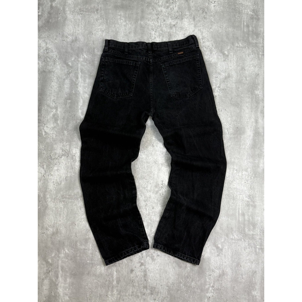 Vintage 90s Rustler Black Denim Straight Leg Pants Size 33