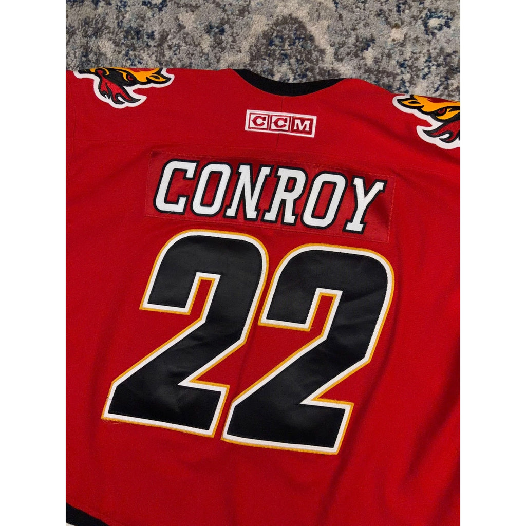 Vintage Craig Conroy #22 Calgary Flames NHL CCM Hockey Jersey Size 2XL