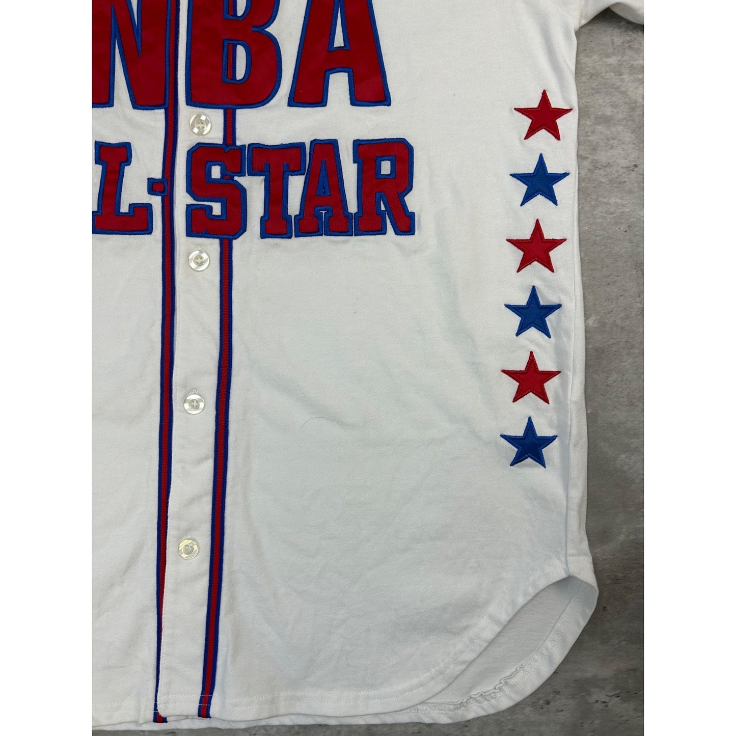 Vintage NBA All-Star Game Stitched Starter Baseball Style Jersey Size Large