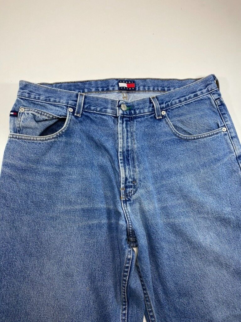 Vintage Tommy Jeans Medium Wash Denim Pants Size 36W Blue