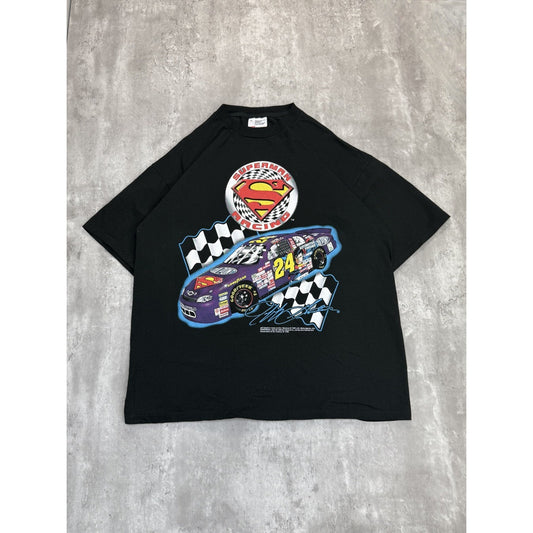 Vintage Jeff Gordon #24 Superman Racing Nascar Graphic T-Shirt Size XL