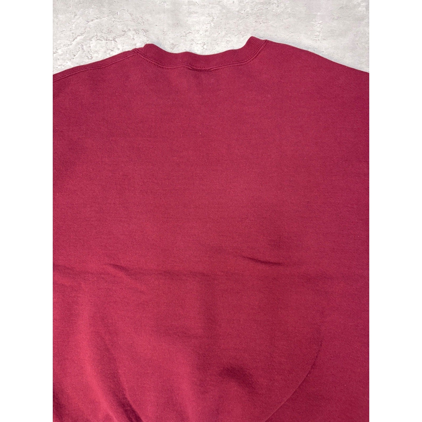 Vintage Russell Athletics Blank Pullover Maroon Crewneck Sweatshirt Size XL