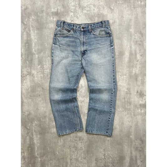 Vintage 80s Levis Orange Tab Light Wash Denim Pants Size 33 Blue
