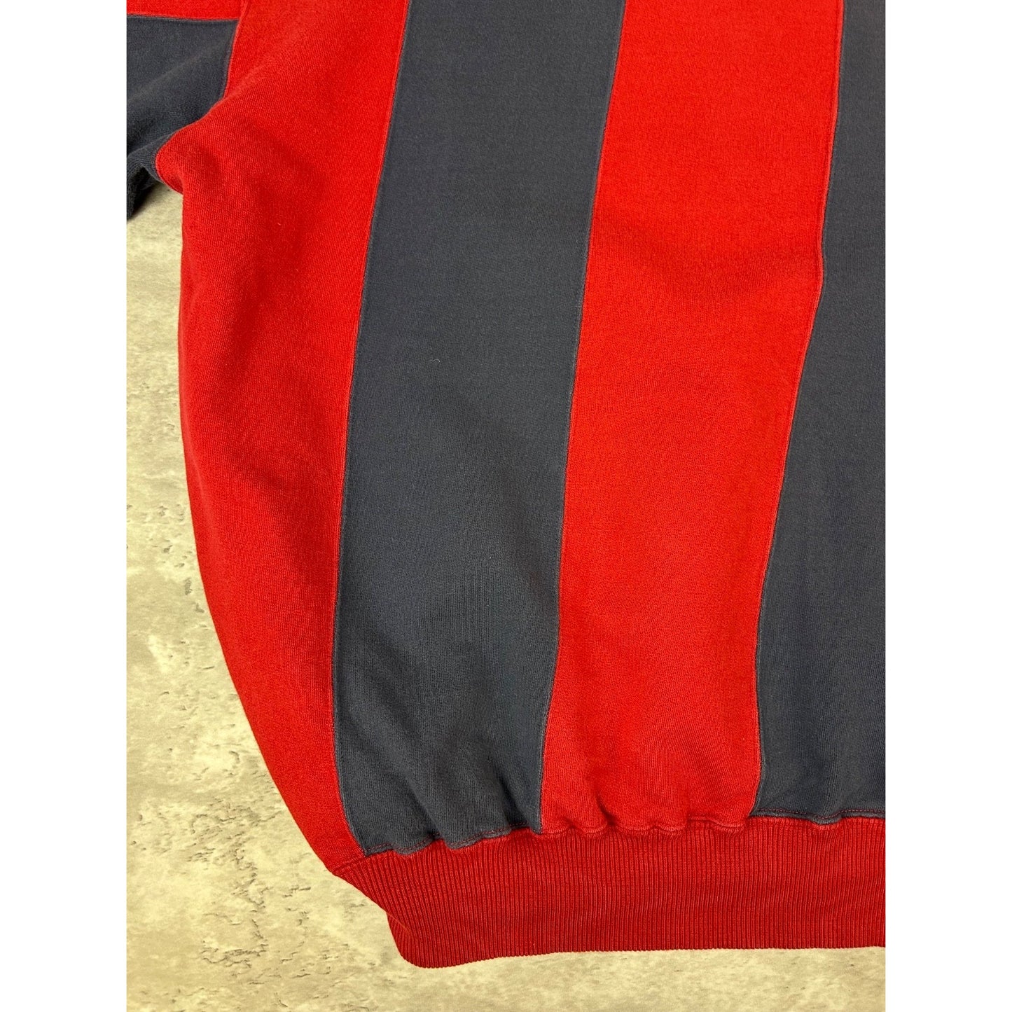 Vintage Chaps Embroidered Crest Striped Crewneck Sweatshirt Size Large