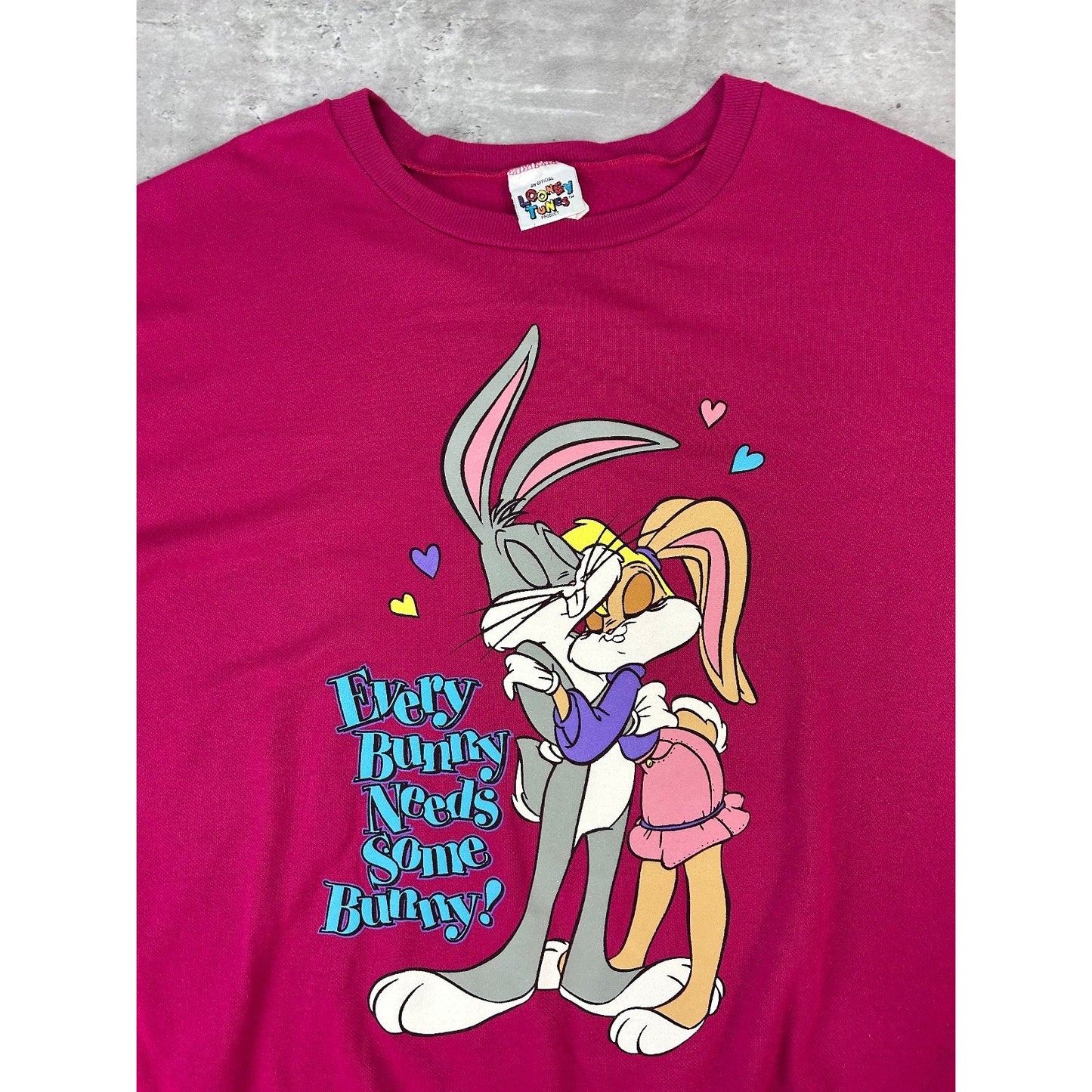 Vintage 1996 Looney Tunes Every Bunny Needs Some Bunny Cartoon Sweatshirt Sz 2XL