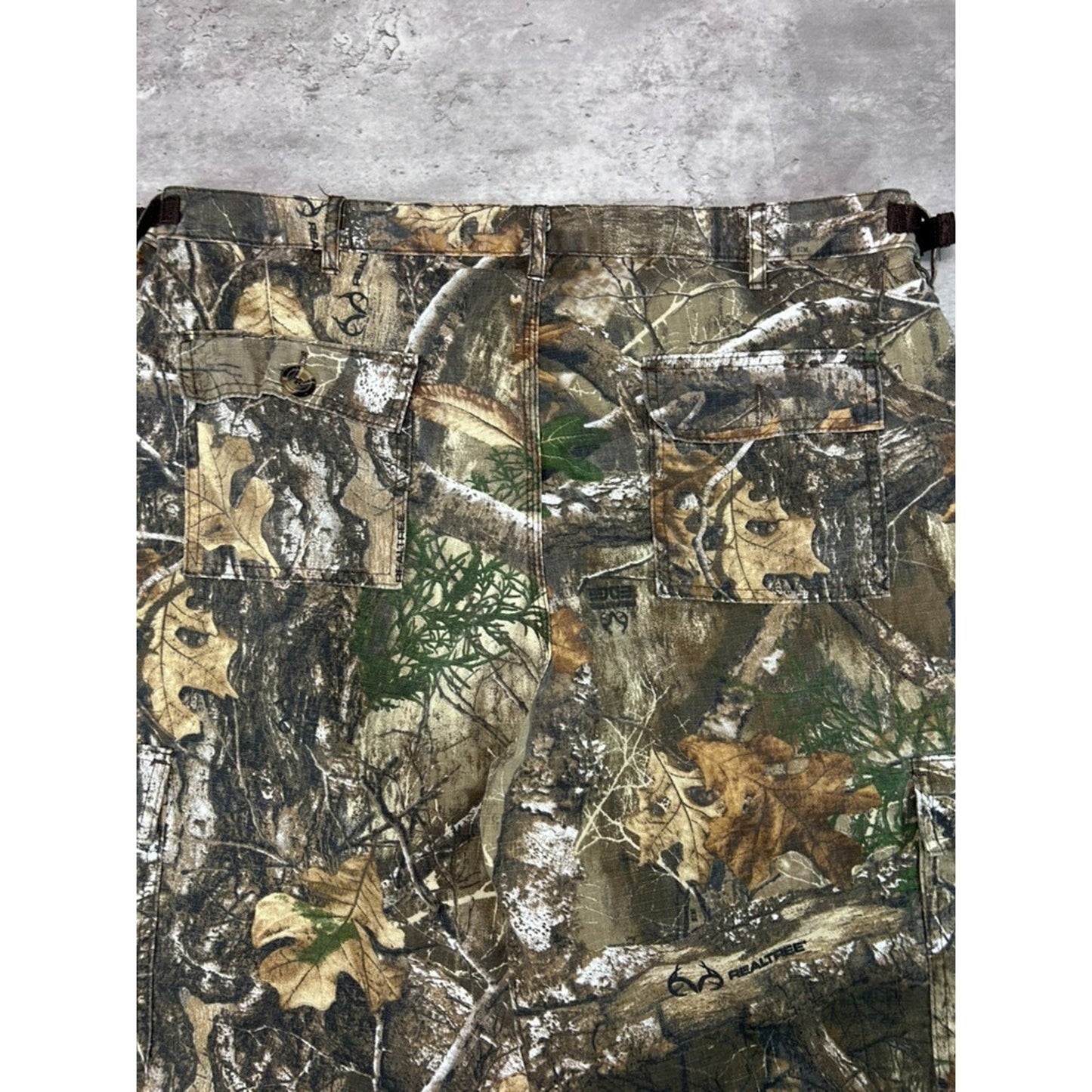 Vintage Rustic Ridge Realtree Camo Hunting Cargo Pants Size XL