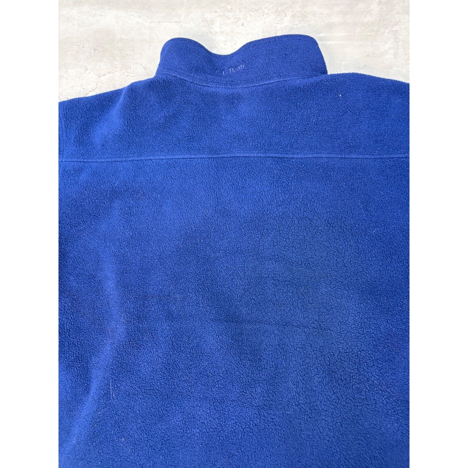 Vintage L.L. Bean 1/2 Zip Pullover Fleece Navy Blue Sweatshirt Size 2XL