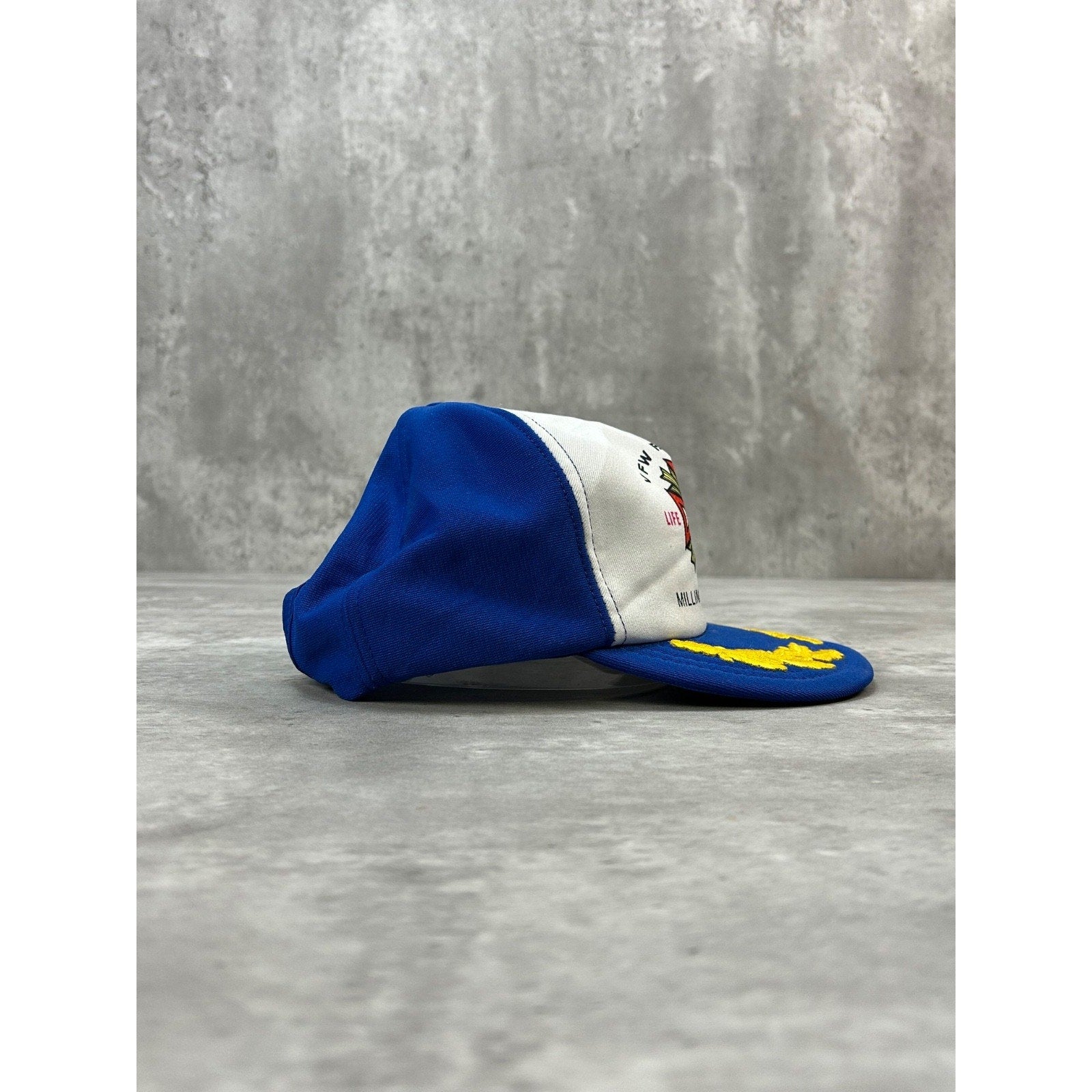 Vintage 80s VFW Life Member Scrambled Eggs Trucker Snapback Hat OSFA