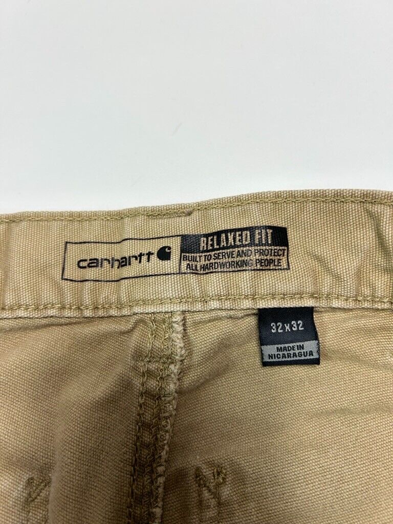 Carhartt Regular Fit Canvas Workwear Five Pocket Pants Size 32 Beige