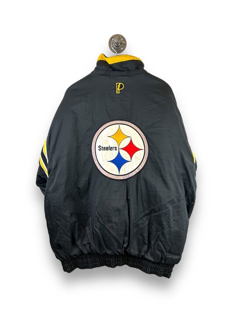 Vintage 90s Pittsburgh Steelers Reversible Pro Player Full Zip NFL Jacket Sz XL