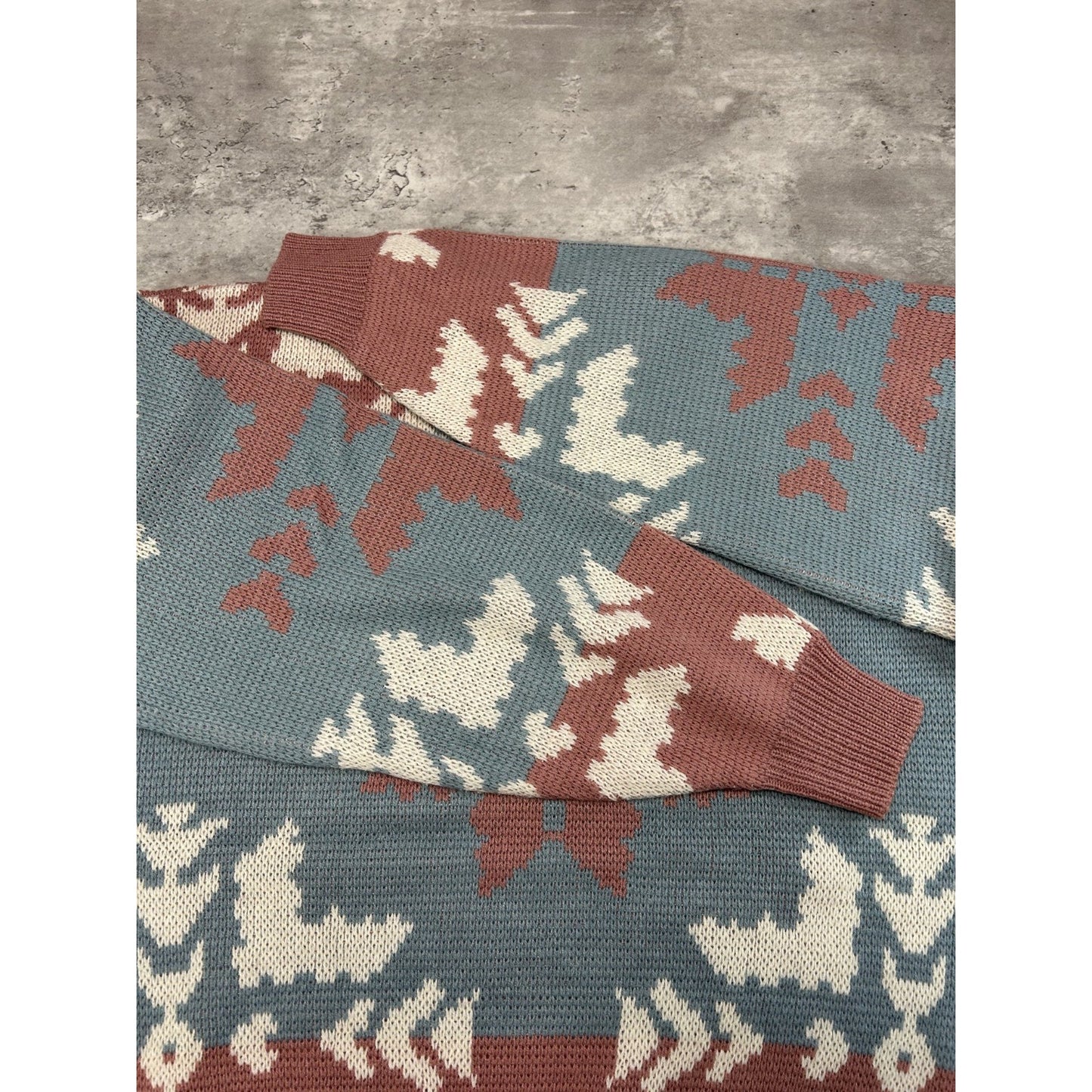 Vintage 90s St Johns Bay Aztec Print Pullover Ribbed Sweater Size Large