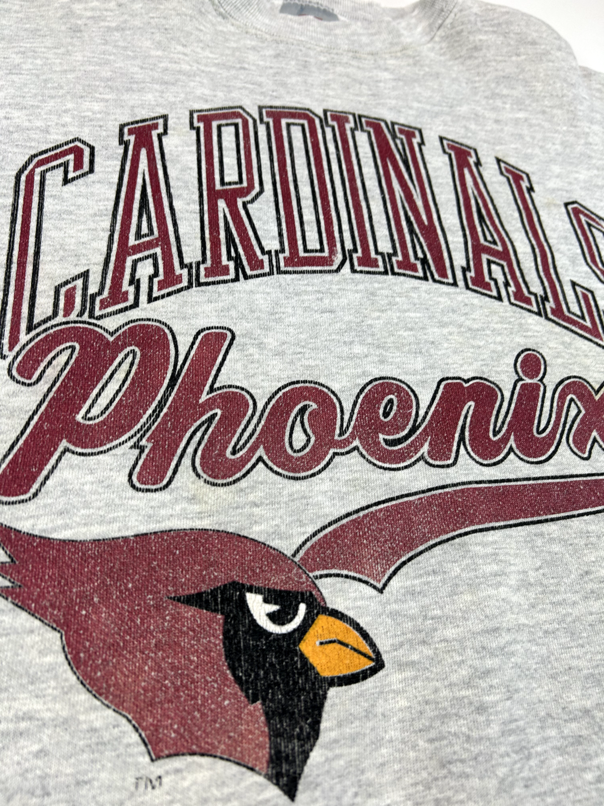 Vintage 90s Phoenix Cardinals NFL Script Spellout Football Sweatshirt Size XL