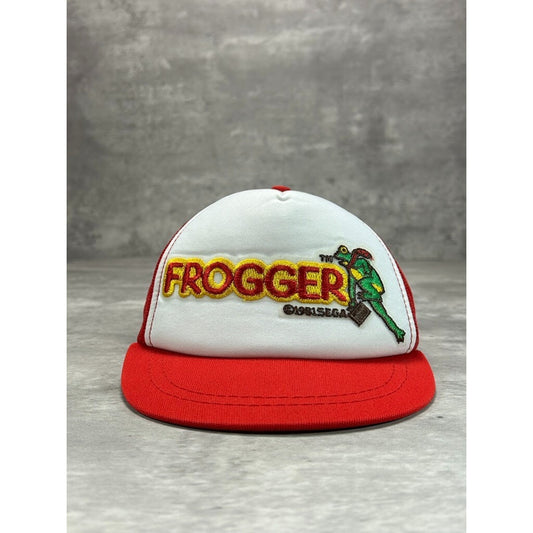 Vintage 1981 Frogger Embroidered Logo Video Game Promo Trucker YOUTH Hat OSFA