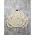 Vintage J.G. Hook Polka Dot Textured Knit Sweater Size Large