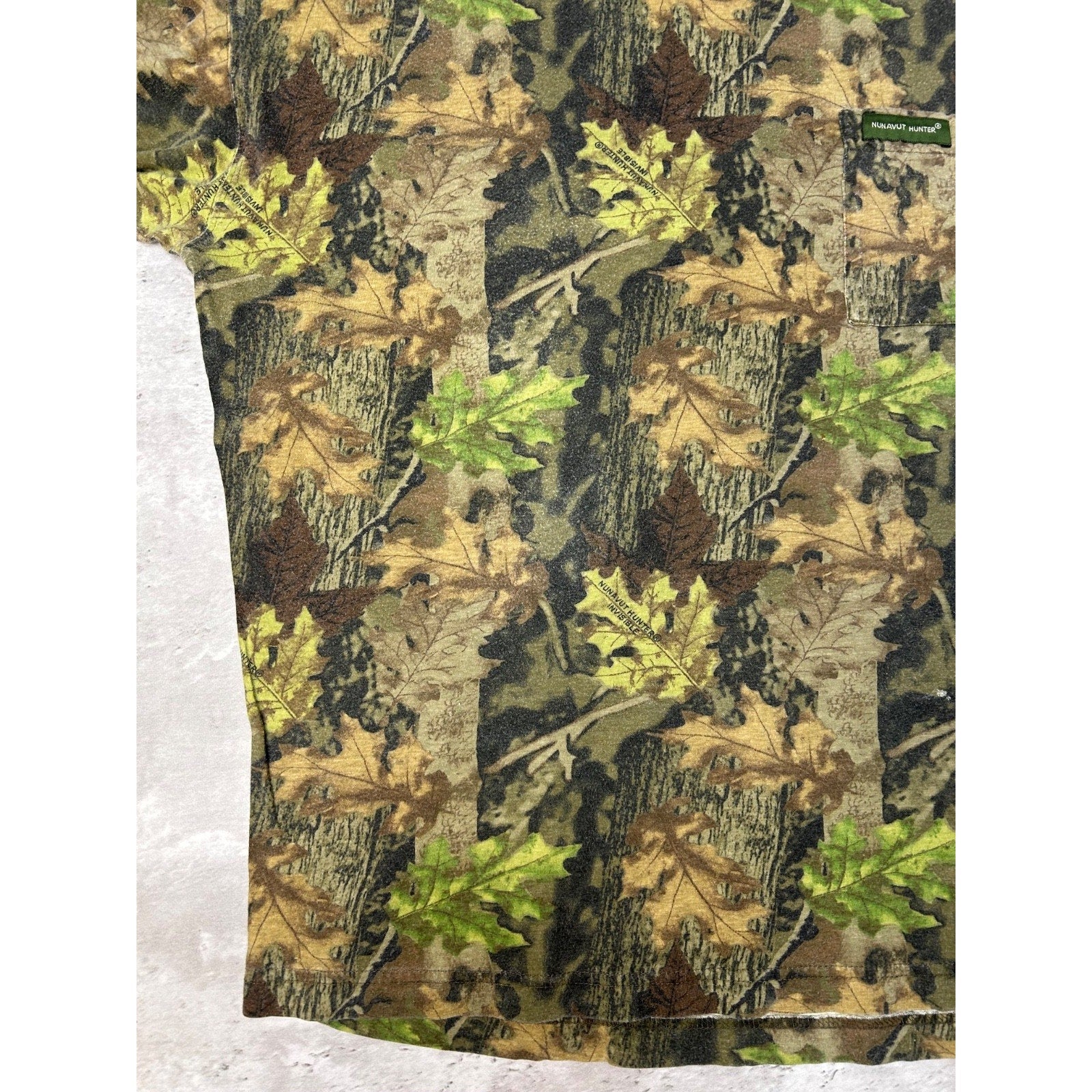 Vintage Nunavut Hunter Tree Camo Hunting Long Sleeve T-Shirt Size Large
