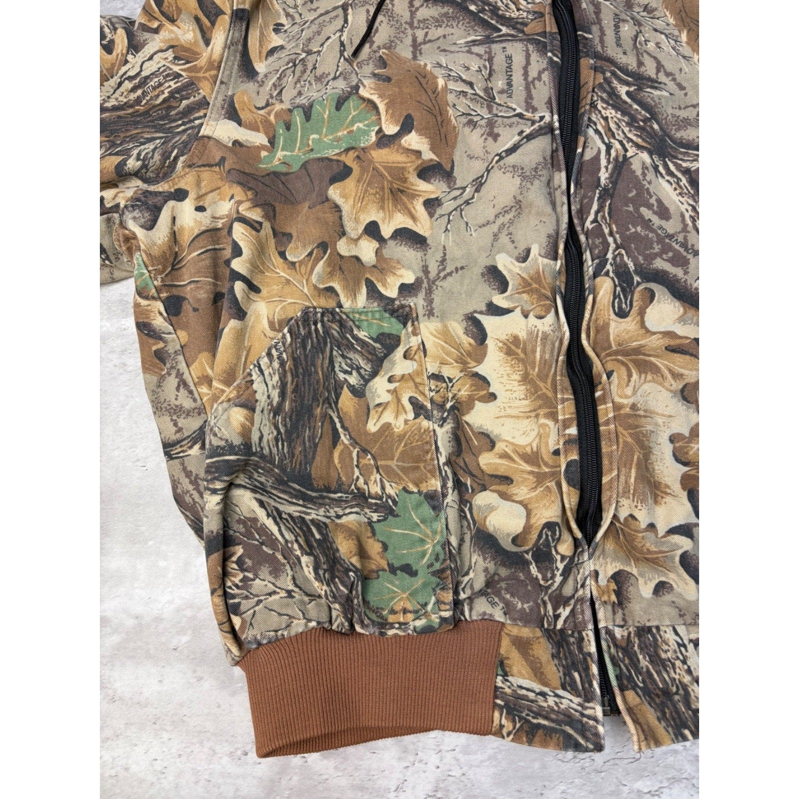 Vintage Walls Thermal Lined Advantage Tree Camo Full Zip Hooded Jacket Size 2XL