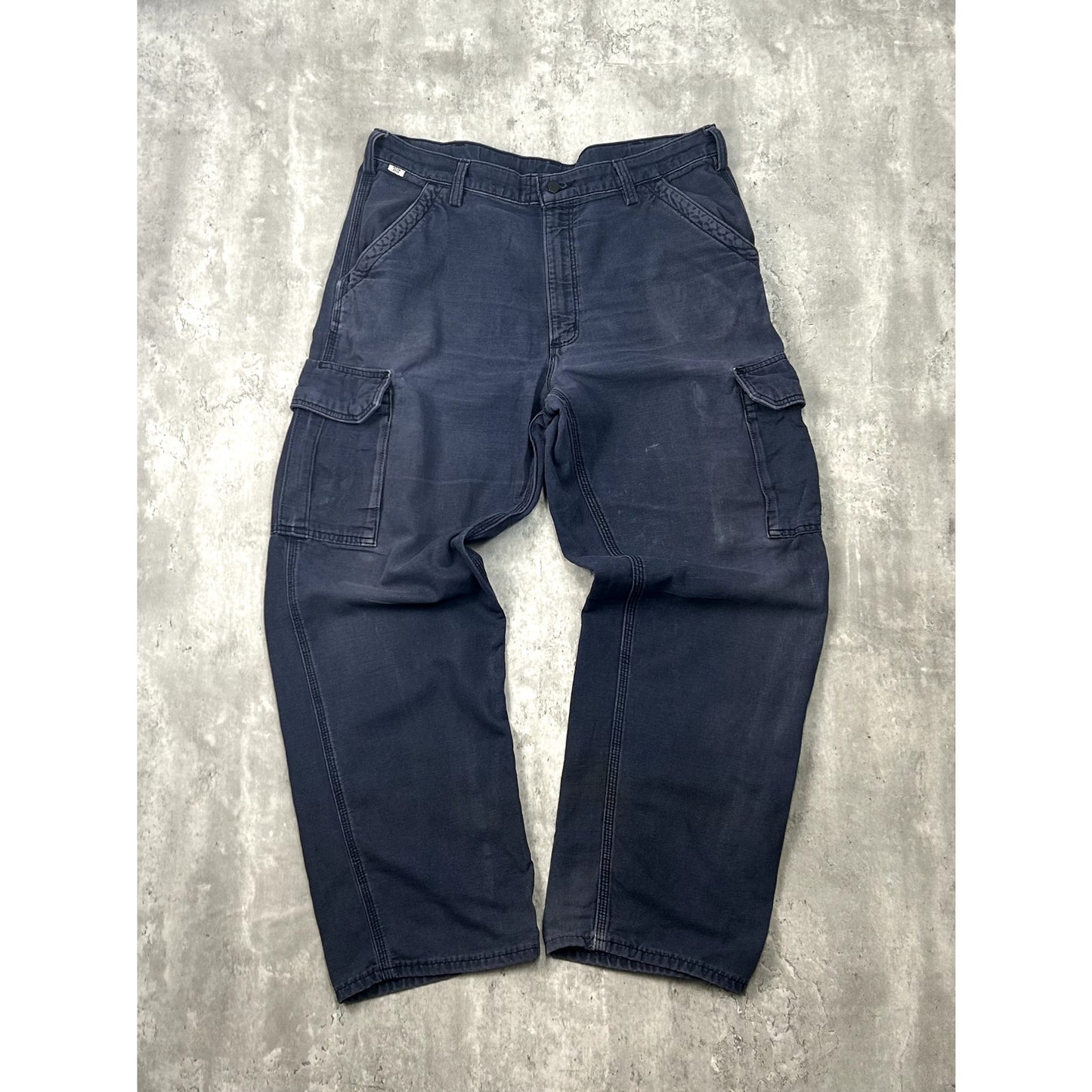 Carhartt FR NFPA 2112 Dungaree Fit Canvas Workwear Cargo Pants Size 38 Blue