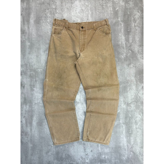 Vintage Dickies Canvas Workwear Carpenter Pants Size 36 Beige