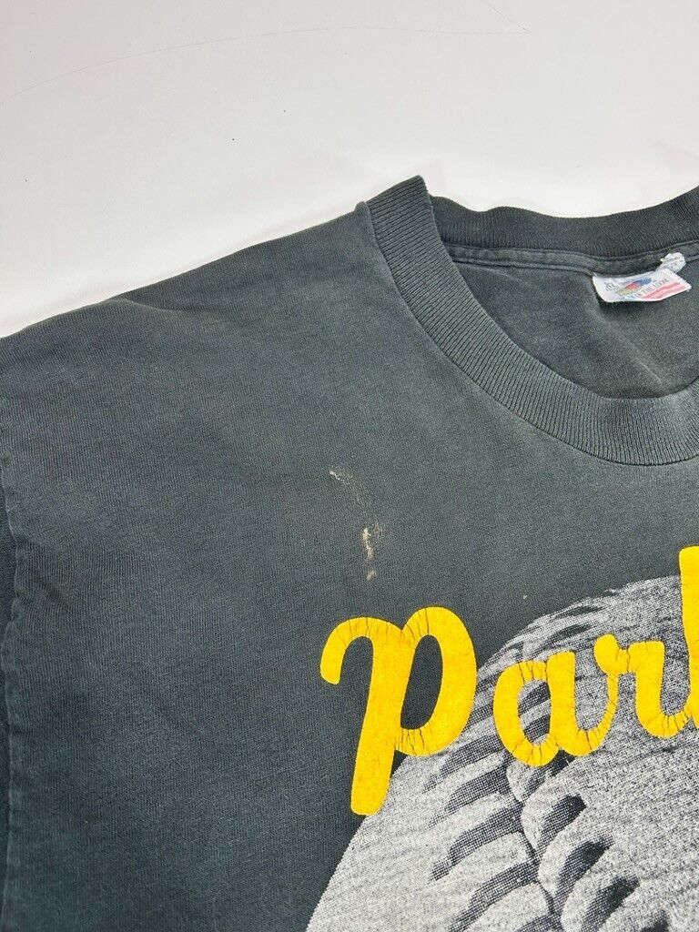 Vintage Parkway Lady Panthers NCAA Big Graphic Baseball T-Shirt Size XL Black