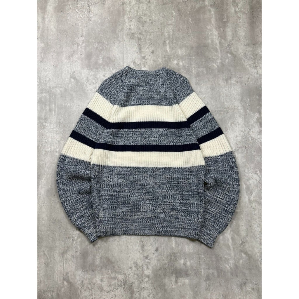 Vintage St Johns Bay Striped Pullover Knit Sweater Size Large Tall