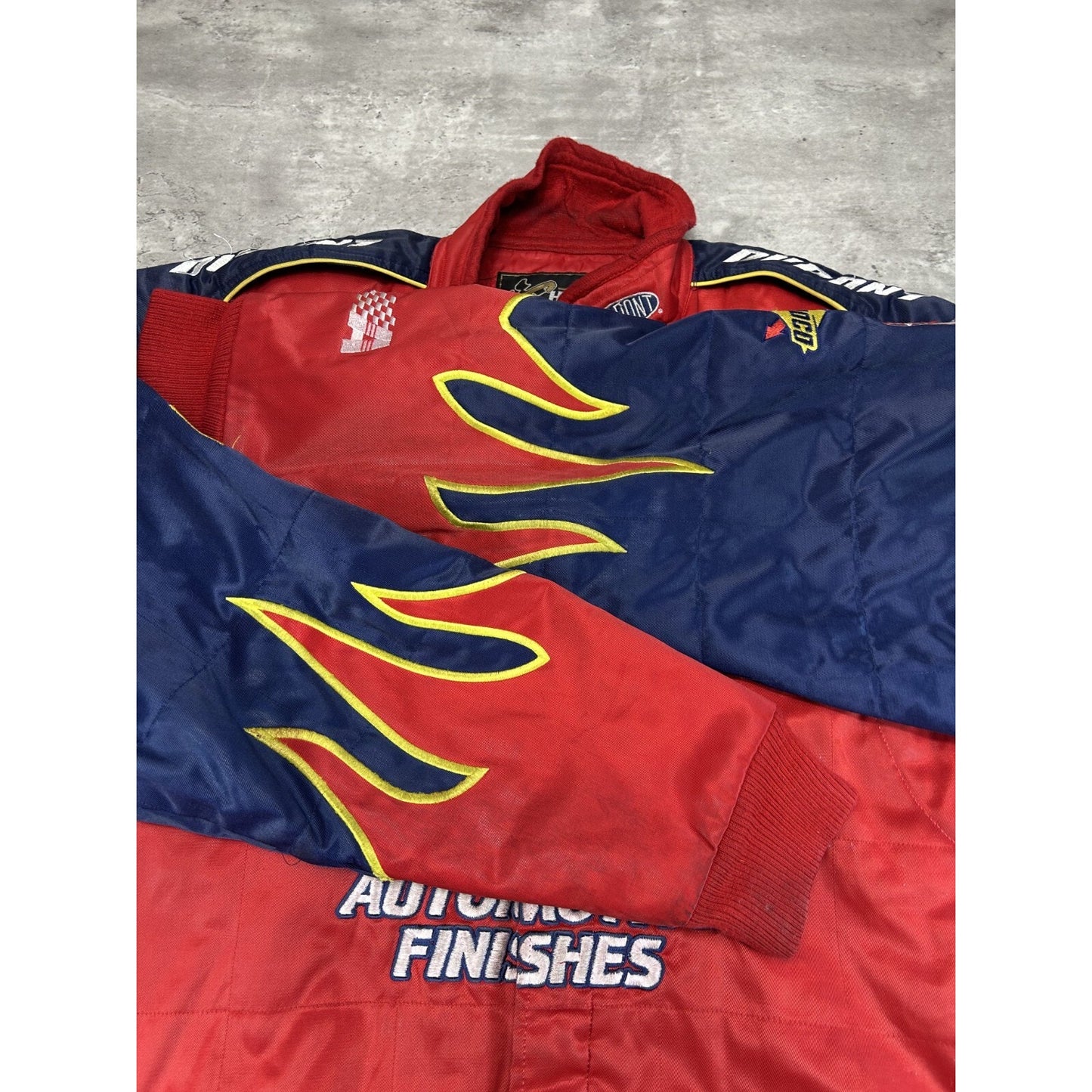 Vintage Nascar Dupont Racing Embroidered Nascar Race Jacket Size XL Red