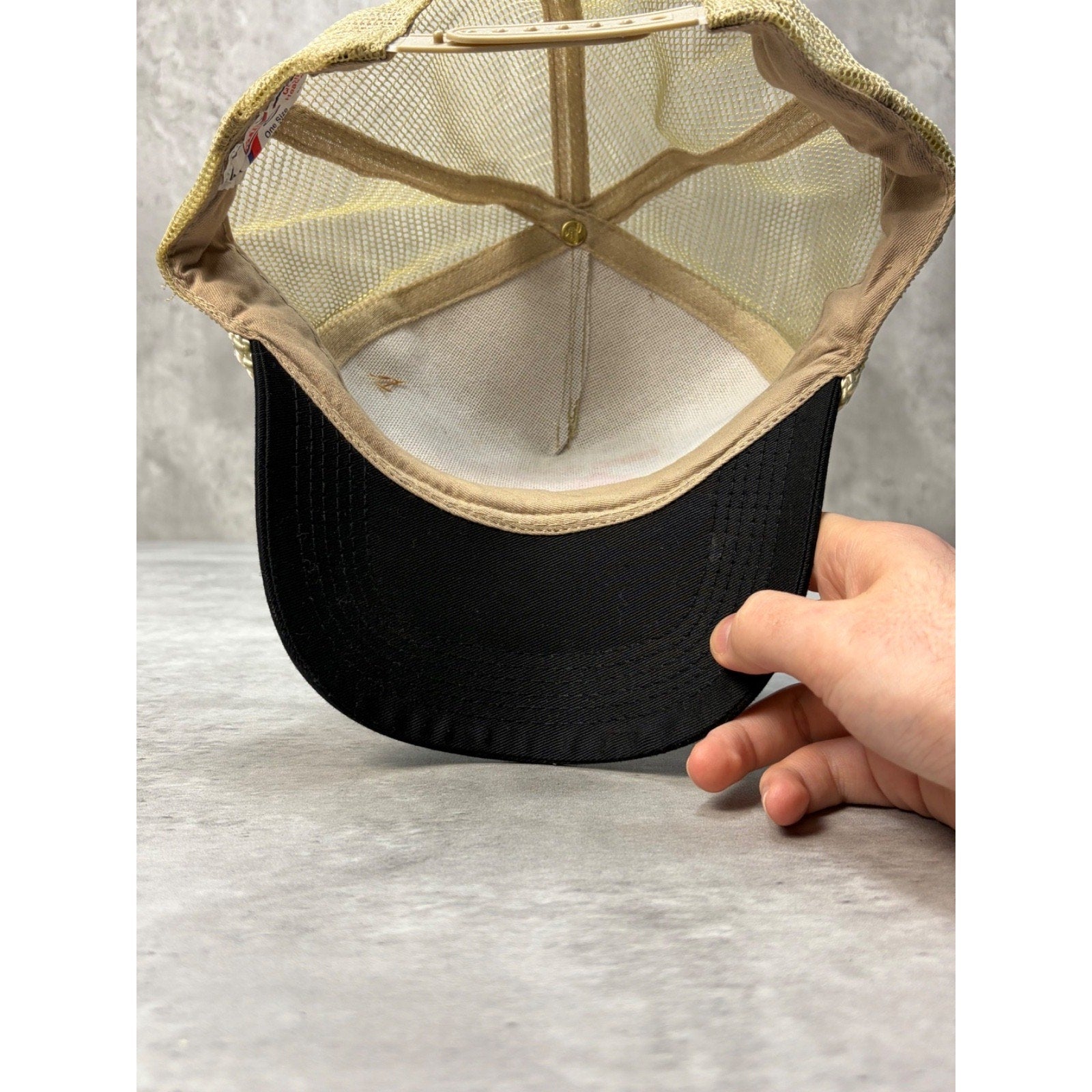 Vintage Lyons Construction Graphic Trucker Snapback Hat OSFA
