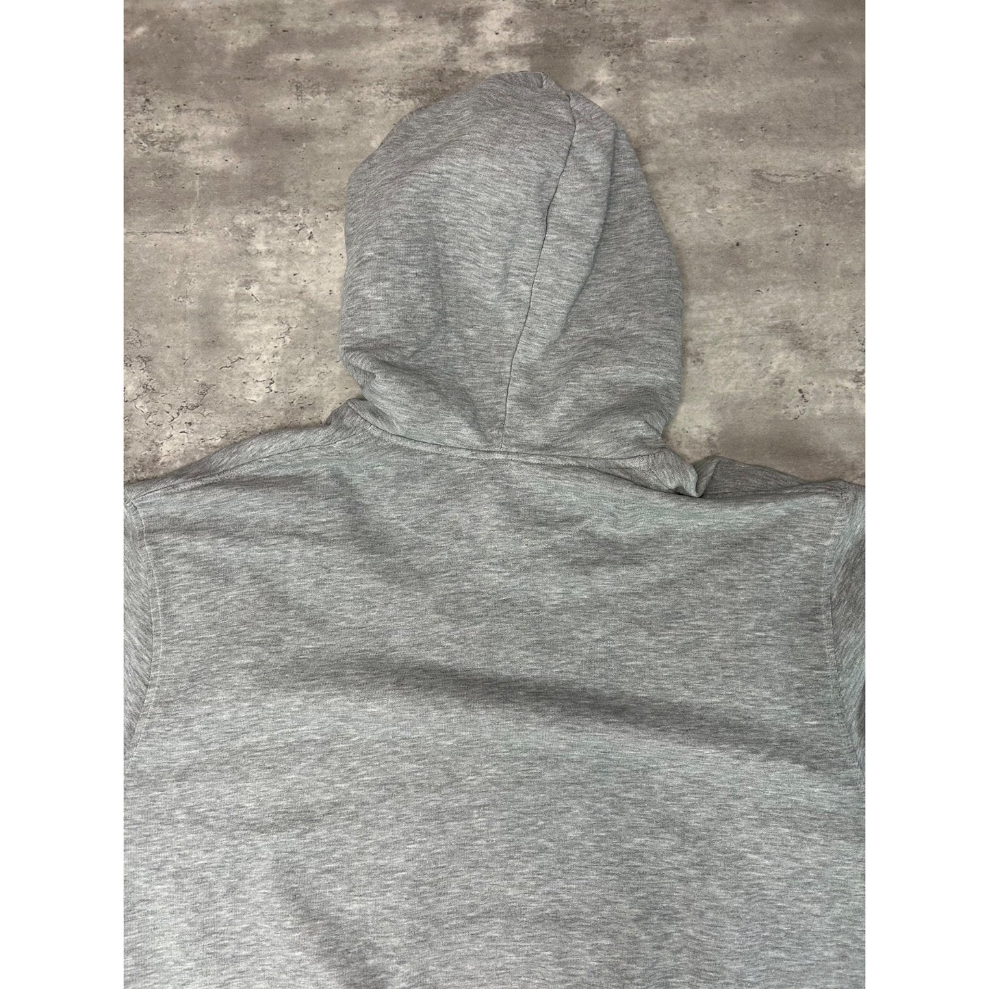 Vintage 2000s Nike Embroidered Mini Swoosh Hooded Sweatshirt Size Large Gray