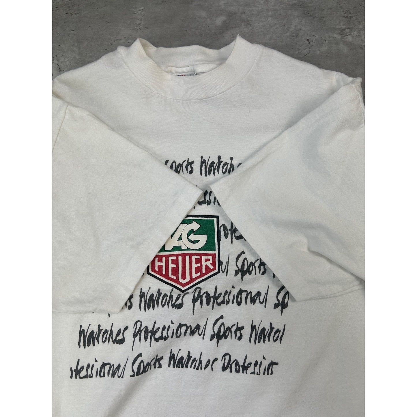 Vintage 90s Tag Heuer Professional Sport Watches Spellout Graphic T-Shirt Large