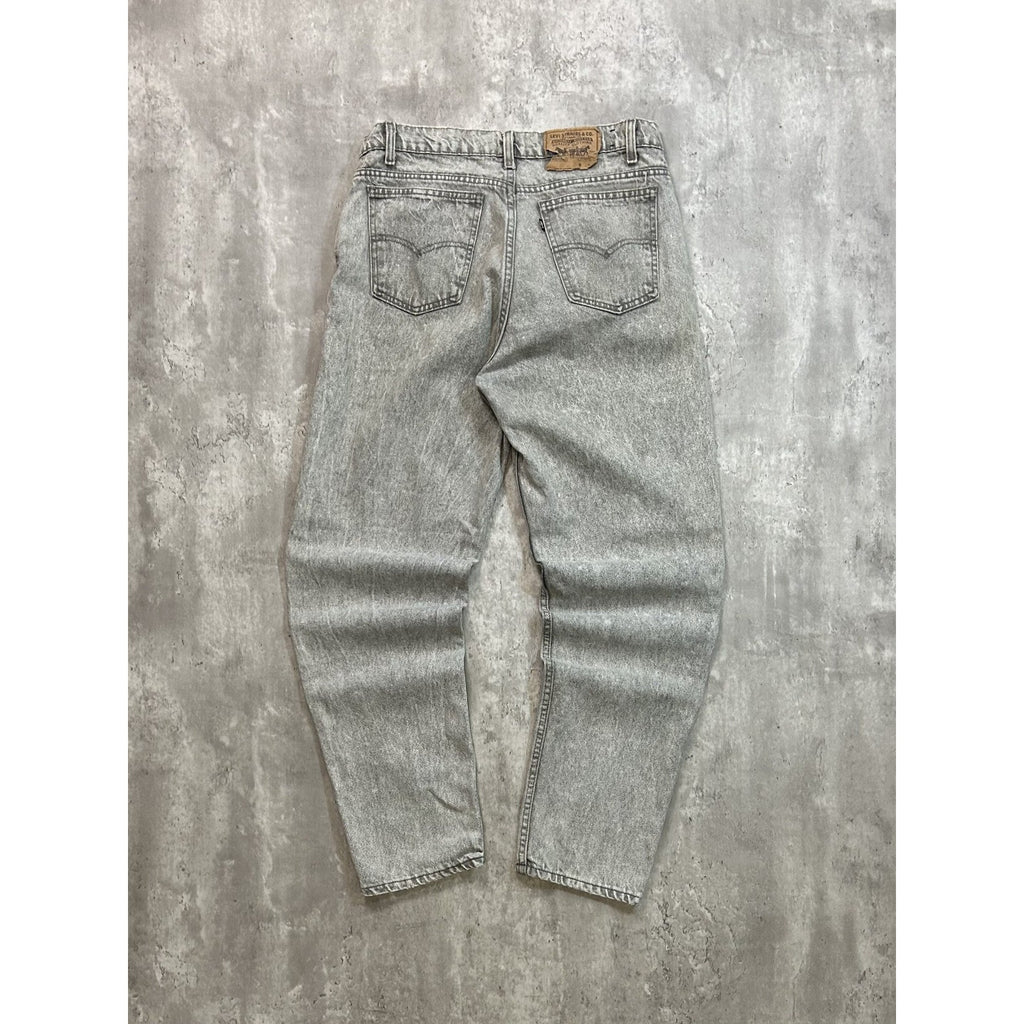Vintage 90s Levis Black Tab Stonewash Grey Denim Pants Size 34